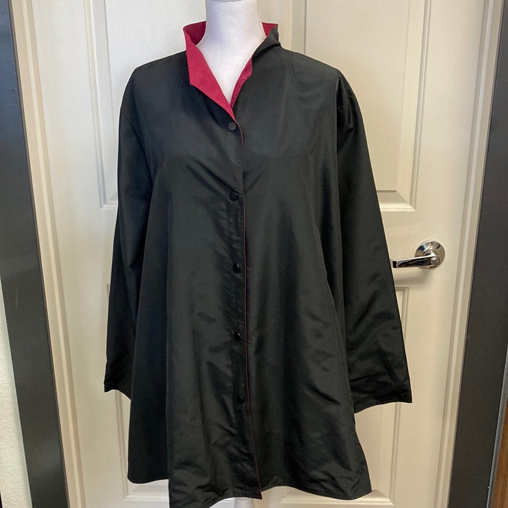 Plus Side Women’s Swing Coat size 1X easy care reversible